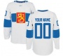 (ЛЮБАЯ ФАМИЛИЯ) Хоккейный свитер Сборной Финляндии на КМ 2016 со своей фамилией  по выгодной цене.