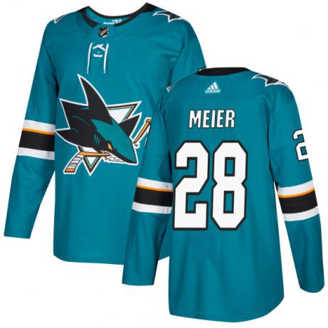 (2 ЦВЕТА) Хоккейный свитер San Jose Sharks MEIER #28