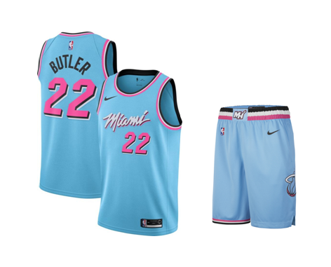 Баскетбольная форма Miami Heat Butler голубая