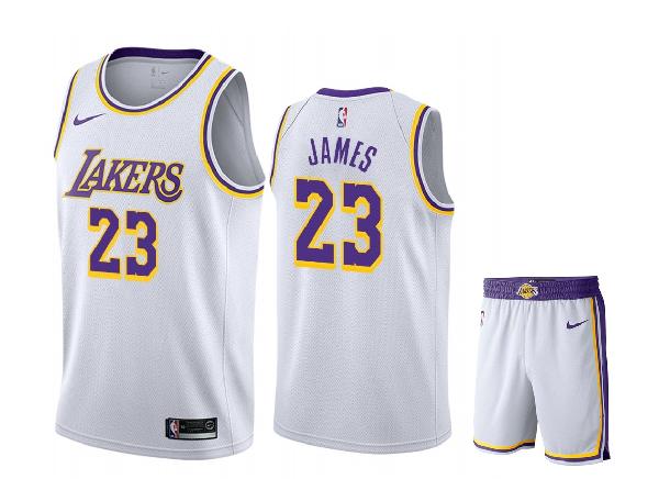 Баскетбольная форма Los Angeles Lakers JAMES #23 белая