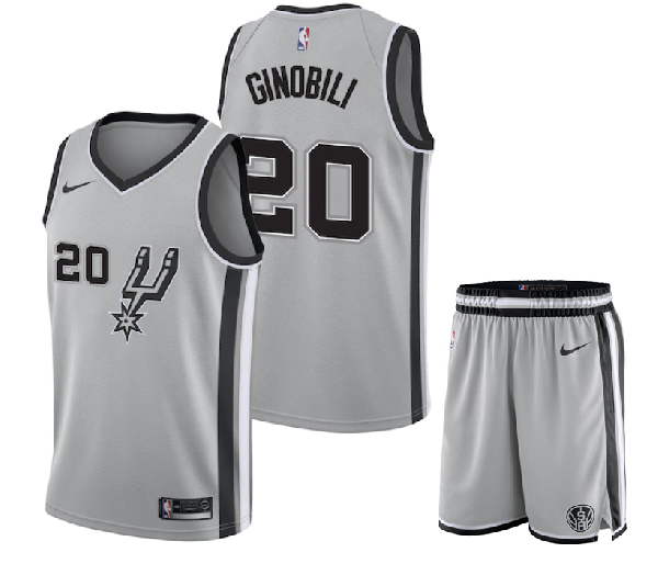 Баскетбольная форма San Antonio Spurs GINOBILI #20 серая