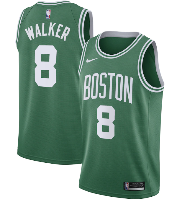 Баскетбольная майка Бостон WALKER #8 зелёная