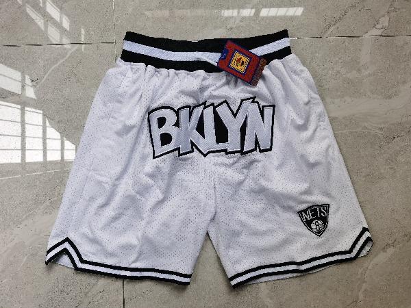 Белые шорты с карманами Brooklyn Nets