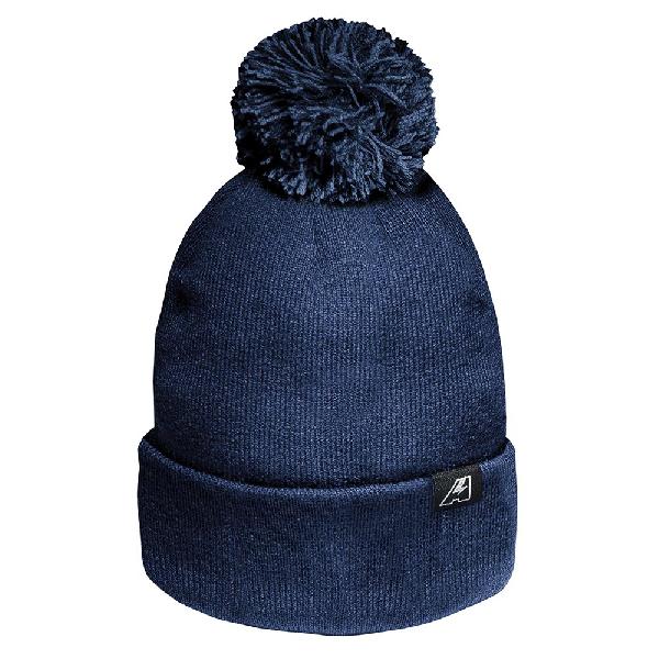 Зимняя темно синяя шапка без эмблем
