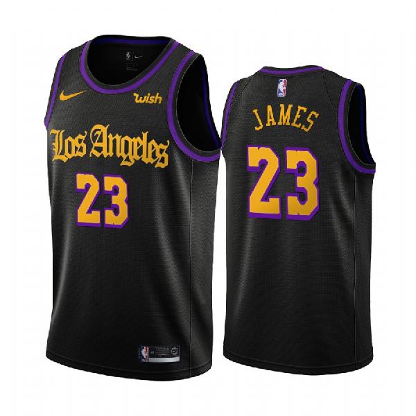 Майка Los Angeles Lakers JAMES #23 black city