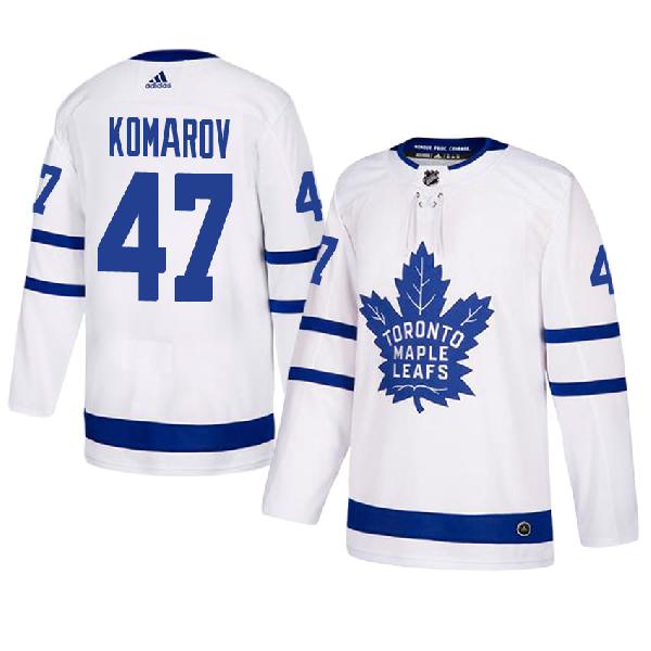 2 ЦВЕТА. Хоккейный свитер 2017 NHL Toronto Maple Leafs Komarov 