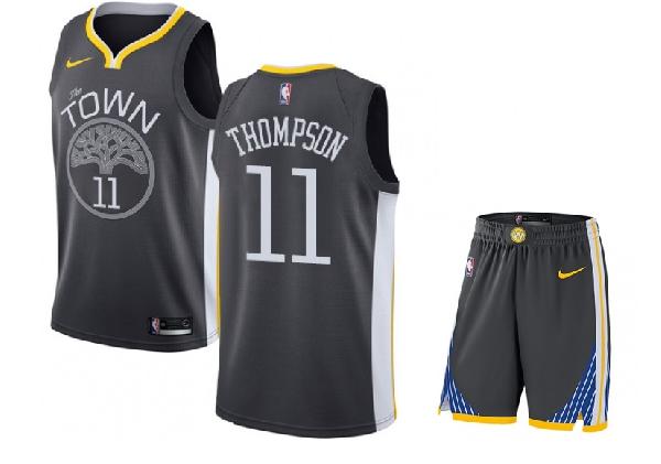 Баскетбольная форма Golden State Warriors THOMPSON #11 чёрная