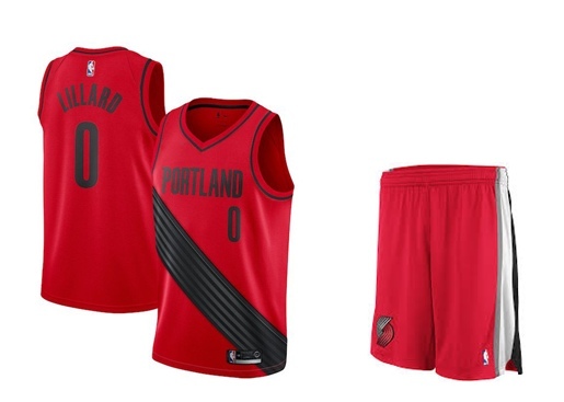 Форма NBA Portland Trail Blazers красная Lillard #0