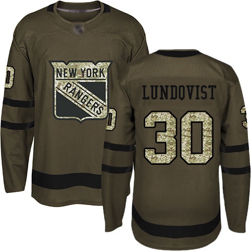 Хоккейный свитер New York Rangers LUNDQVIST #30 милитари