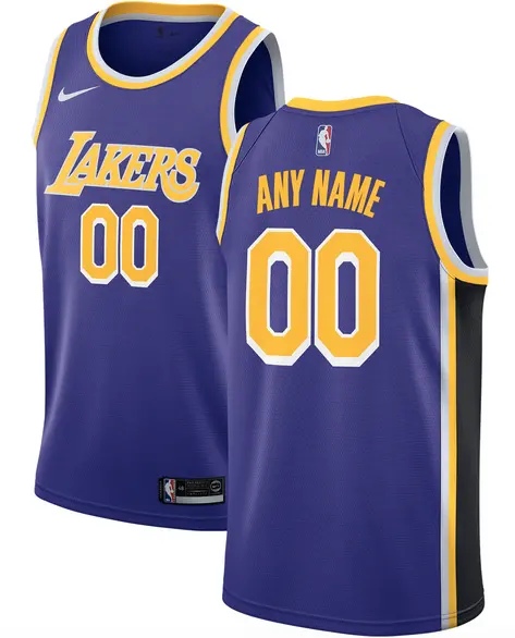 Джерси Los Angeles Lakers фиолетовая со своей фамилией