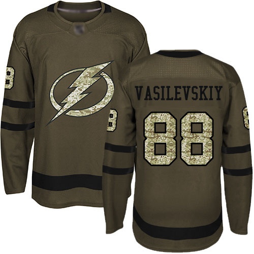 Хоккейный свитер Tampa Bay VASILEVSKIY #88 милитари