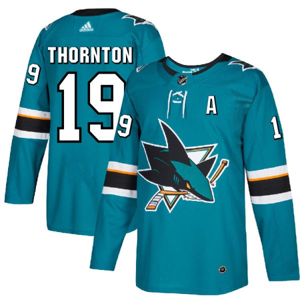(2 ЦВЕТА) Хоккейный свитер San Jose Sharks THORNTON #19