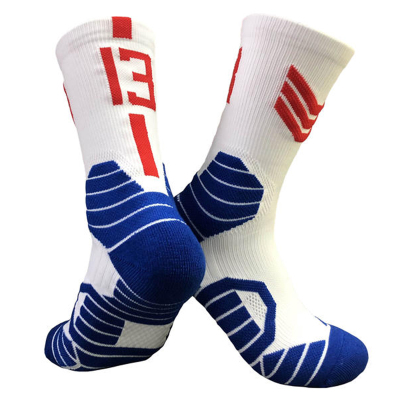 Баскетбольные носки Харден 13 бело-синие