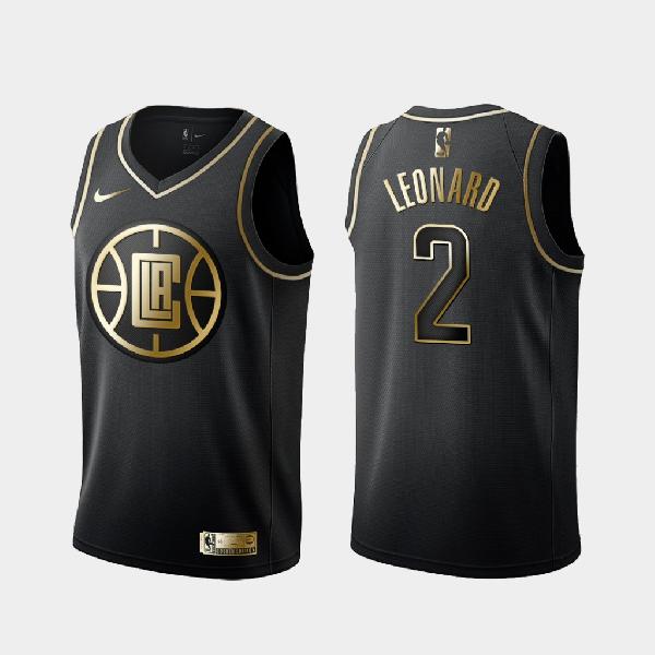 Джерси Los Angeles Clippers LEONARD #2 gold black