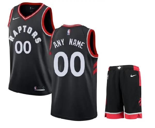 Баскетбольная форма Toronto Raptors чёрная (СВОЯ ФАМИЛИЯ)