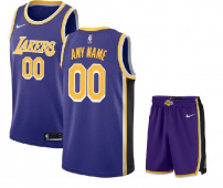 Баскетбольная форма Los Angeles Lakers фиолетовая (СВОЯ ФАМИЛИЯ)