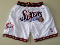 Баскетбольные шорты с карманами Philadelphia 76ers белые