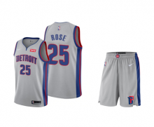 Баскетбольная форма Detroit Pistons Роуз серая