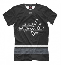 Детская хоккейная футболка Вашингтон Кэпиталз чёрная