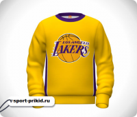 (ЛЮБАЯ ФАМИЛИЯ) Баскетбольный свитшот NBA Los Angeles Lakers