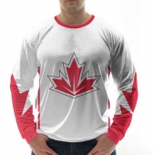 (ЛЮБАЯ ФАМИЛИЯ) Хоккейный свитшот сборной Канады по хоккею белый