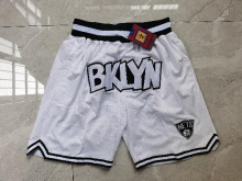 Белые шорты с карманами Brooklyn Nets