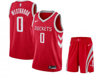 Баскетбольная форма Houston Rockets WESTBROOK #0 красная до 2018