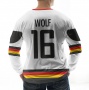 (ЛЮБАЯ ФАМИЛИЯ) Хоккейный свитшот сборной Германии по хоккею белый