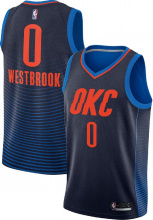 Баскетбольная майка Oklahoma WESTBROOK #0 тёмно-синяя