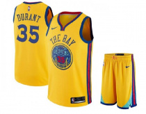 Баскетбольная форма Durant Golden State Warriors желтая.
