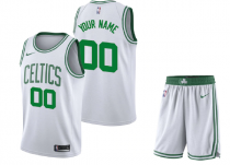 Баскетбольная форма Boston Celtics белая (СВОЯ ФАМИЛИЯ)